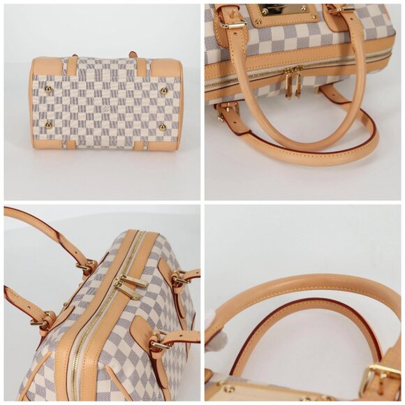 LOUIS VUITTON Damier Azur Berkeley Hand Bag N52001 LV Auth 135278M - Picture 15 of 16